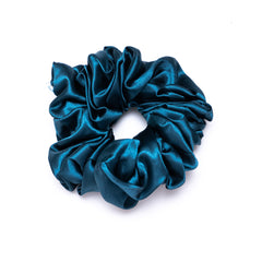 Electric Blue Satin Scrunchies